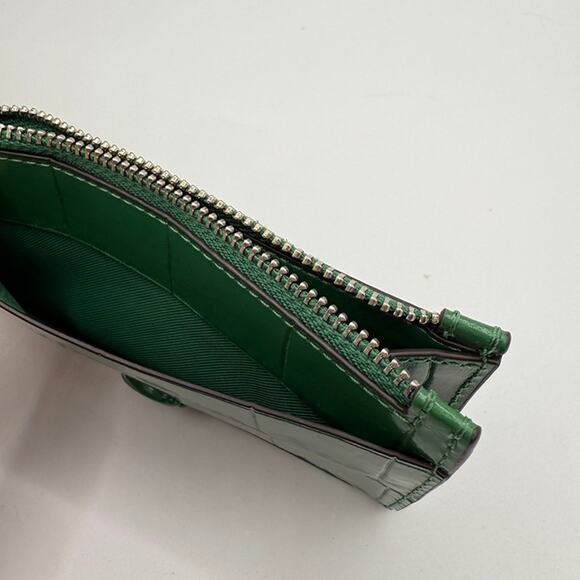 Last 1 ‼️Coach Zip Card Case CW433 Crocodile-embossed leather - Picture 5 of 6